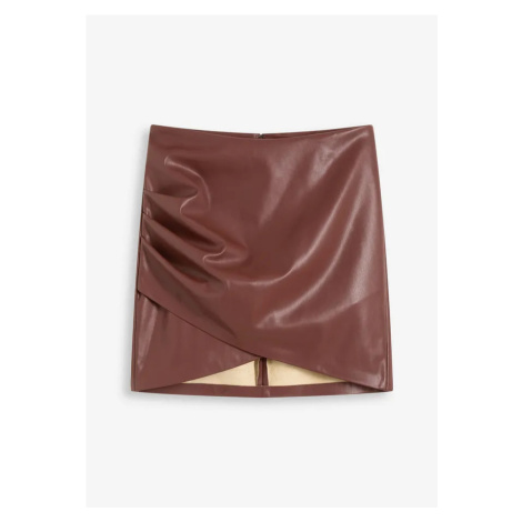 Krátka koženková sukňa bonprix