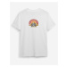 Trendyol White Landscape Printed regular/Normal Cut T-shirt