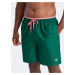 Ombre Men's two-tone ribbed swim shorts - dark green