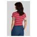 TRIČKO GANT STRIPED RIBBED SS T-SHIRT BRIGHT RED