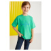 GRIMELANGE Paddy Boys 100% Cotton Printed Short Sleeve Relaxed Fit Green T-shirt