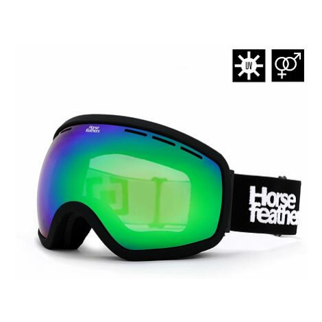 HORSEFEATHERS Okuliare na snowboard Knox - black/mirror green BLACK