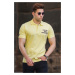 Madmext Yellow Polo-Collar Men's T-Shirt 5247