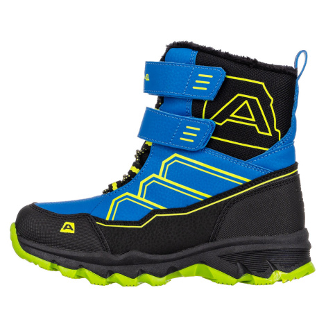 Children's winter shoes with PTX membrane ALPINE PRO MOCO electric blue lemonade