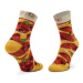Rainbow Socks Súprava 4 párov vysokých ponožiek unisex Pizza Socks Box Italiana/Seafood/Pepperon