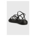 Kožené sandále Vagabond Shoemakers Blenda BLENDA dámske, čierna farba, na platforme, 5519.801.20