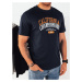 Men's T-shirt with print, dark blue Dstreet