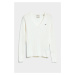 SVETER GANT STRETCH COTTON CABLE V-NECK EGGSHELL