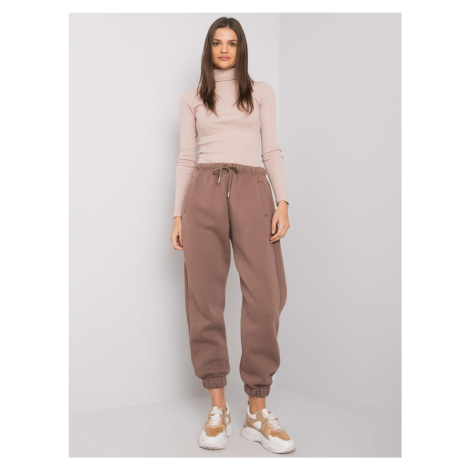 Sweatpants-RV-DR-7205.74-brown Rue Paris