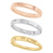 Calvin Klein Slušivý tricolor prsteň 3 v 1 Soft Squares 35000458 58 mm