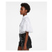 Košeľa Karl Lagerfeld Embroidered Poplin Shirt Biela
