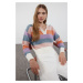 Trendyol Ecru Soft Texture Color Block Polo Neck Knitwear Sweater