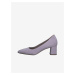 Light purple women's suede pumps with low heel Tamaris - Ladies