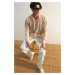 Trendyol Stone Oversize Fit Open Collar Summer Linen Look Shirt