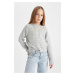 DEFACTO Girl's Crew Neck Sweater