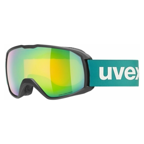 UVEX Xcitd Black Mat Mirror Green/CV Orange Lyžiarske okuliare