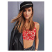 Red lace top with thin shoulder straps
