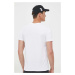 Bavlnené tričko Alpha Industries Label T 118502.09-white, biela farba, s potlačou, 118502 09