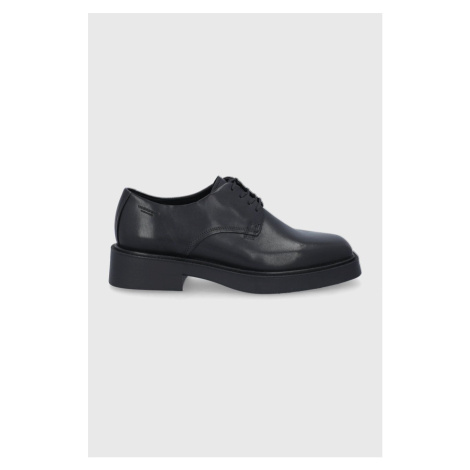 Kožené poltopánky Vagabond Shoemakers dámske, čierna farba, na platforme