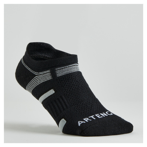 Športové ponožky RS 560 nízke 3 páry čierno-sivé ARTENGO
