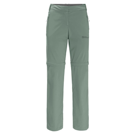 ZELENÉ TURISTICKÉ NOHAVICE/ŠORTKY JACK WOLFSKIN GLASTAL ZIP OFF PANTS W 1508151-4151