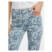 Modré dámske vzorované slim fit džínsy ORSAY