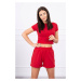 Cotton set with red shorts