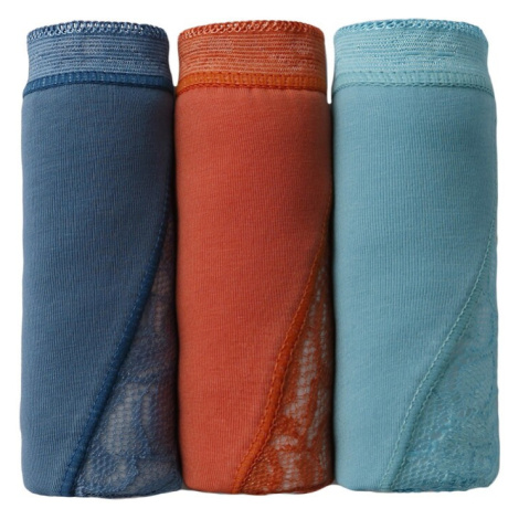 Súprava 3 super maxi nohavičiek z pružnej bavlny s čipkou Blancheporte