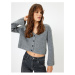 Koton Knitted Cardigan V-Neck Buttoned Long Sleeve