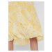 Žltá vzorovaná plisovaná sukňa VERO MODA Flora