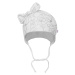 Dojčenská bavlnená čiapka s mašličkou New Baby NUNU biela, veľ:74 , 20C46504