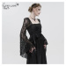šaty DEVIL FASHION Black elegant gothic