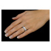 Snubný strieborný prsteň PARADISE v prevedení so zirkónmi pre ženy