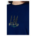 Tričko La Martina Woman T-Shirt L/S Viscose Jers Modrá