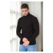 19295 Dewberry Turtleneck Mens Sweater-BLACK