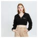 Mikina Sixth June Zip Up Crop Sweatshirt Black