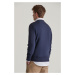 MIKINA GANT EMBOSSED C-NECK SWEAT EVENING BLUE