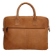 Hnedá kožená kabelka na notebook „Style“
