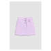 Dievčenská rifľová sukňa Coccodrillo fialová farba, mini, rovný strih
