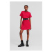 Šaty Karl Lagerfeld Logo Tape T-Shirt Dress Persian Red