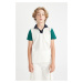 DEFACTO Boy's Pique Short Sleeve Polo T-Shirt