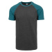 Raglan Contrast Tee charcoal/teal