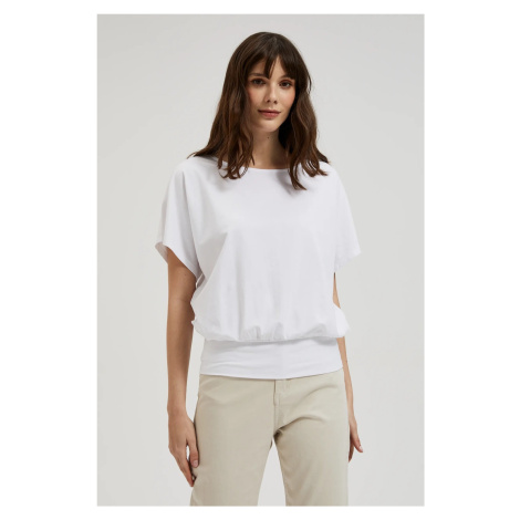Women's blouse with tapered waist MOODO - white