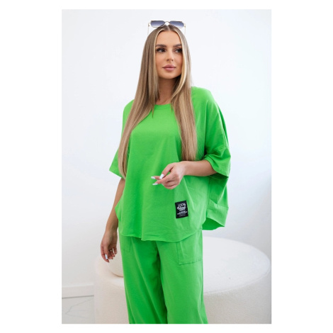 Women's set T-shirt + trousers - light green