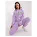 Light purple two-piece women's tracksuit