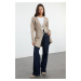 Trendyol Thessaloniki Knitted Knitwear Cardigan with Beige Accessory Detail