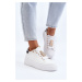 White women's sneakers with Celedria decoration