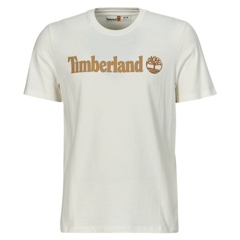 Timberland  Linear Logo Short Sleeve Tee  Tričká s krátkym rukávom Biela