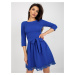 Cobalt blue flowing cocktail dress