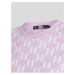 Bielo-ružové dámske tričko KARL LAGERFELD Monogram